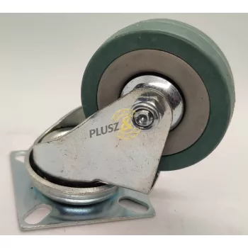   Szürke általános gumi futófelületű kerék siklócsapággyal  ,kerékátmérő=65 K37 forgóvillás  , rögzítő méret:50X50 , beépítési magasság:93 , teherbírás:50kg 