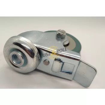   Szürke általános gumi futófelületű kerék siklócsapággyal  ,kerékátmérő=65 K37 hátfuratos fékkel D=10 , beépítési magasság:93 , teherbírás:50kg 