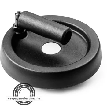   Kézikerék C198 , átmérő:80mm , tömör , csuklós hajtókarral , előfurat átmérő:05H7