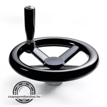   Kézikerék VLG , átmérő:120mm , négy küllős , hajtókarral , burkolt középrésszel , előfurat átmérő:00H7