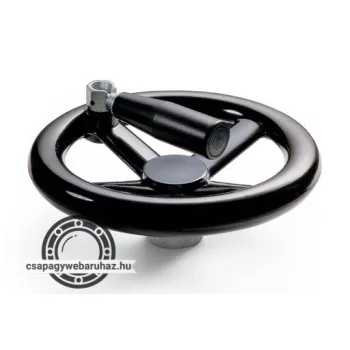   Kézikerék VLT , átmérő:120mm , négy küllős , csuklós hajtókarral , burkolt középrésszel , előfurat átmérő:00H7