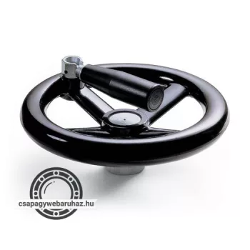   Kézikerék VLTA , átmérő:100mm , négy küllős átfúrható középrésszel , csuklós hajtókarral , előfurat átmérő:00H7