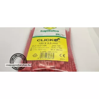 3.5X120 PIROS GYÖNGY SAPISELCO OLDHATÓ kábelkötegelő