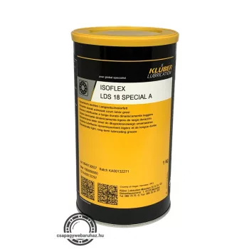   KLÜBER Isoflex LDS 18 Special A 1kg , hosszú utánkenési időt biztosító és jó korrozióvédős képességű zsír