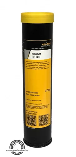 KLÜBER Klübersynth UH1 14-31 370gr , szintetikus, kis ellenállású zsír élelmiszer- és gyógyszeripari felhasználásra