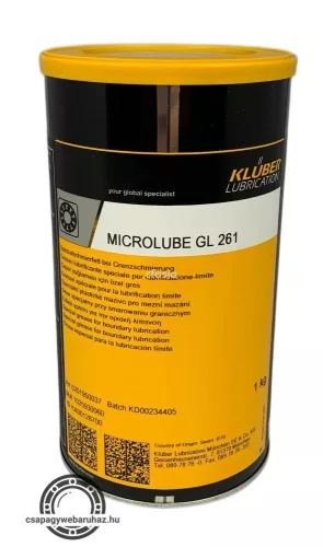 KLÜBER Microlube GL 261 1kg , központi kenőberendezésekben jól továbbítható, speciális kenőzsír
