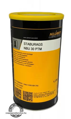 KLÜBER Staburags NBU 30 PTM 1kg , kenő- és szerelőzsír nagy nedvességnek kitett alkalmazásokhoz