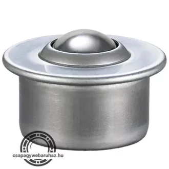   Golyós görgő L30 , golyó átmérő:30mm , teherbírás:280kg , AxA=46-46,5 mm BxB=13,8 mm C=6,8 mm D=55 mm E=37 mm F=3,6 mm