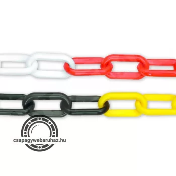 Hosszúszemű műanyag lánc 6mm sárga-fekete