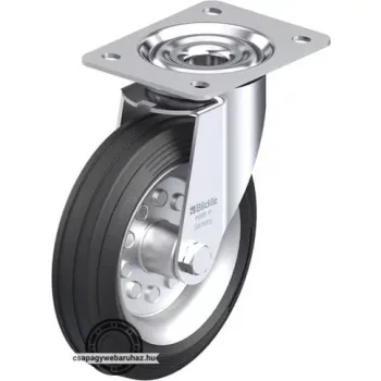   LE-VE 180R BLICKLE Acéllemez forgóvillás görgő, talplemezzel, Kerék standard tömörgumi abronccsal, acéllemez felnivel