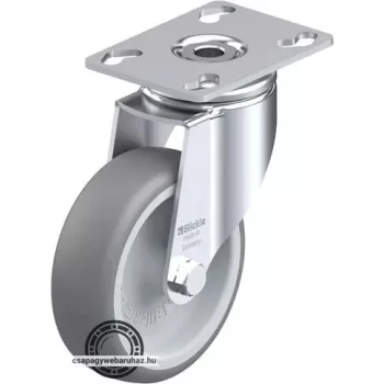   LKPA-TPA 101G BLICKLE Forgóvillás műszerkocsigörgő talplemezzel, Kerék termoplasztikus gumi futófelülettel, polipropilén felnivel