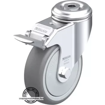   LKRA-TPA 101KF-11-FI BLICKLE Forgóvillás műszerkocsigörgő hátfurattal, stop-fix fékkel, Kerék termoplasztikus gumi futófelülettel, polipropilén felnivel, nagyméretű műanyag porvédővel,