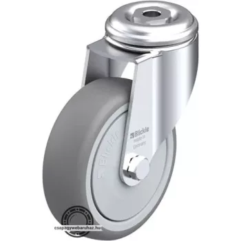   LKRA-TPA 101KF-11 BLICKLE Forgóvillás műszerkocsigörgő hátfurattal, Kerék termoplasztikus gumi futófelülettel, polipropilén felnivel, nagyméretű műanyag porvédővel,