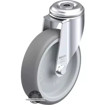   LKRA-TPA 126G-11 BLICKLE Forgóvillás műszerkocsigörgő hátfurattal, Kerék termoplasztikus gumi futófelülettel, polipropilén felnivel