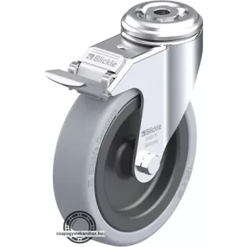   LKRA-VPA 126G-11-FI BLICKLE Forgóvillás műszerkocsigörgő hátfurattal, stop-fix fékkel, Kerék tömörgumi abronccsal, műanyag felnivel