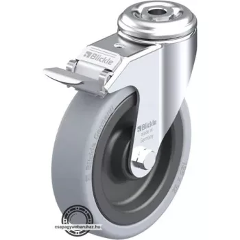   LKRA-VPA 126K-FI BLICKLE Forgóvillás műszerkocsigörgő hátfurattal, stop-fix fékkel, Kerék tömörgumi abronccsal, műanyag felnivel