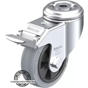   LKRA-VPA 80G-11-FI BLICKLE Forgóvillás műszerkocsigörgő hátfurattal, stop-fix fékkel, Kerék tömörgumi abronccsal, műanyag felnivel