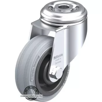   LKRA-VPA 80K-11 BLICKLE Forgóvillás műszerkocsigörgő hátfurattal, Kerék tömörgumi abronccsal, műanyag felnivel