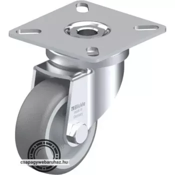   LPA-TPA 50G BLICKLE forgóvillás műszerkocsigörgő talplemezzel, termoplasztikus gumi futófelülettel, polipropilén felnivel