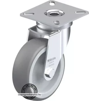   LPA-TPA 75G BLICKLE forgóvillás műszerkocsigörgő talplemezzel, termoplasztikus gumi futófelülettel, polipropilén felnivel