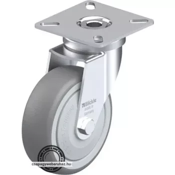   LPA-TPA 75KF BLICKLE Forgóvillás műszerkocsigörgő talplemezzel, Kerék termoplasztikus gumi futófelülettel, polipropilén felnivel, nagyméretű műanyag porvédővel,