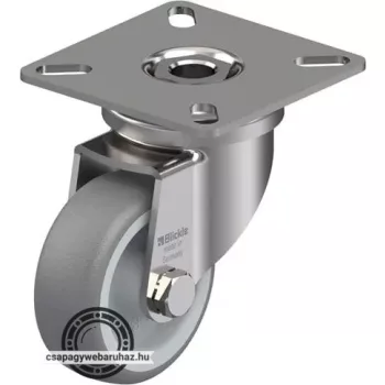  LPXA-TPA 50G BLICKLE Rozsdamentes forgóvillás műszerkocsigörgő talplemezzel, Kerék termoplasztikus gumi futófelülettel, polipropilén felnivel