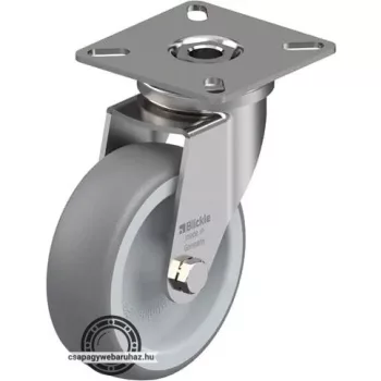   LPXA-TPA 75G BLICKLE Rozsdamentes forgóvillás műszerkocsigörgő talplemezzel, Kerék termoplasztikus gumi futófelülettel, polipropilén felnivel