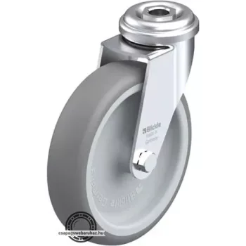   LRA-TPA 100G BLICKLE Forgóvillás műszerkocsigörgő hátfurattal, Kerék termoplasztikus gumi futófelülettel, polipropilén felnivel