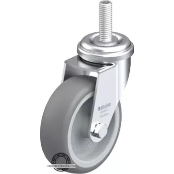   LRA-TPA 75G-GS10 BLICKLE Forgóvillás műszerkocsigörgő hátfurattal, menetes szárral, Kerék termoplasztikus gumi futófelülettel, polipropilén felnivel