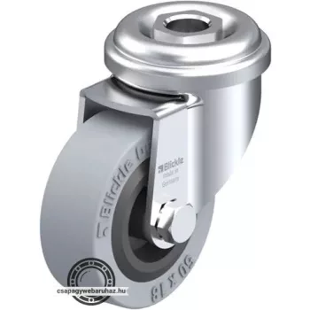   LRA-VPA 50G BLICKLE Forgóvillás műszerkocsigörgő hátfurattal, Kerék tömörgumi abronccsal, műanyag felnivel