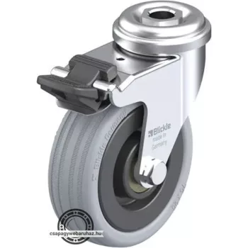   LRA-VPA 75K-FI BLICKLE Forgóvillás műszerkocsigörgő hátfurattal, stop-fix fékkel, Kerék tömörgumi abronccsal, műanyag felnivel