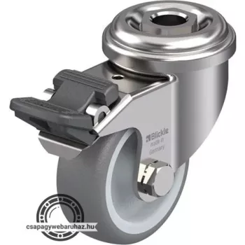   LRXA-TPA 50G-FI BLICKLE Rozsdamentes forgóvillás műszerkocsigörgő hátfurattal, stop-fix fékkel, Kerék termoplasztikus gumi futófelülettel, polipropilén felnivel