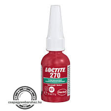 LOCTITE 270 10ML csavarrögzítő , nagy szilárdságú , olajos felületen is kikeményedik 