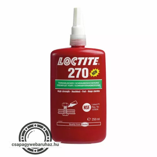 LOCTITE 270 250ml csavarrögzítő , nagy szilárdságú , olajos felületen is kikeményedik 