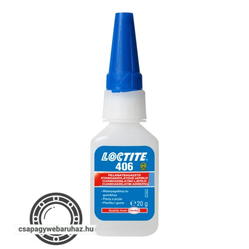 LOCTITE 406 20gr pillanatragasztó műanyagok és gumik ragasztására