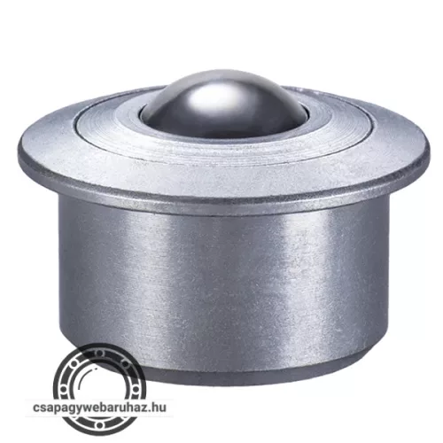 Golyós görgő M22A , golyó átmérő:22mm , teherbírás:180kg , A=36 mm B=9,8 mm C=3,8 mm D=45 mm E=30,5 mm , rozsdamentes golyóval