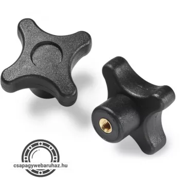   MAROKANYA CSILLAG F186 D=40 M8X14 , erősített poliamid fej , bronz anya