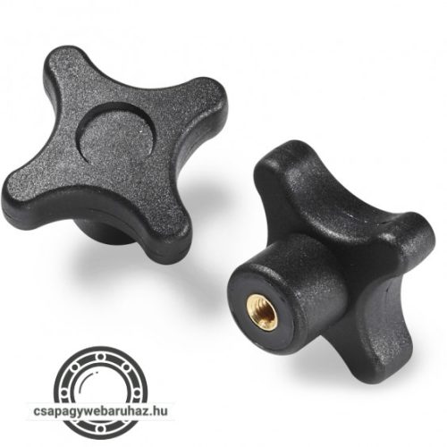 MAROKANYA CSILLAG F186 D=60 M12X18 ,  erősített poliamid fej , bronz anya