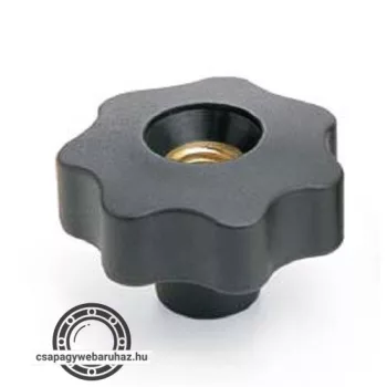   MAROKANYA CSILLAG V7BP D=50 M10X15 , bakelit fej , bronz anya , átmenő furat