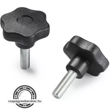   MAROKCSAVAR CSILLAG F178 D=60 M10X50 üvegszálas poliamid fej , rozsdamentes acél csavarral