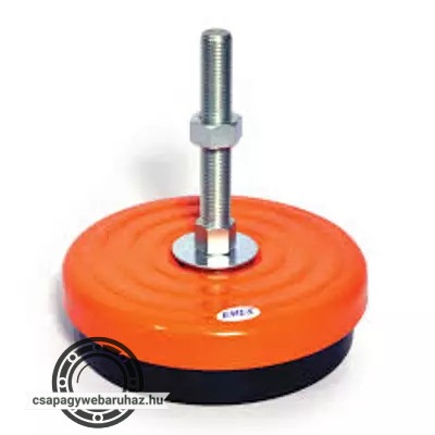 GÉPLÁB , antivibrációs gépláb , narancssárga , talp=120mm M16/1,5X85 FIX 1000kg mag:130mm