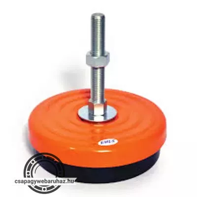 GÉPLÁB , antivibrációs gépláb , narancssárga , talp=160mm M16/1,5X120 FIX 2000kg mag:174mm