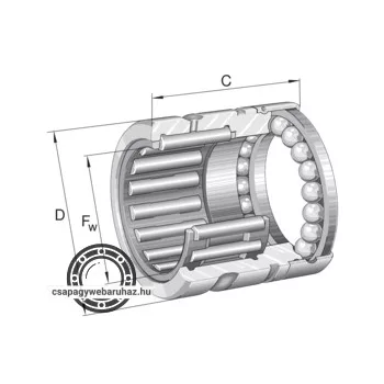   NX 25 Z XL INA kombinált tűgörgős axiális golyóscsapágy