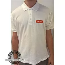 galléros póló, EXTOL, fehér,  XL méret