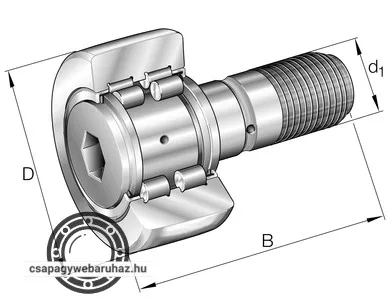 PWKR 80-2RS-XL INA csapos támasztógörgő