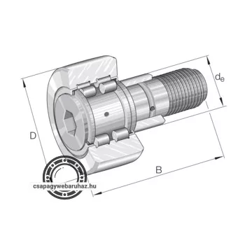 PWKRE 72-2RS-XL INA csapos támasztógörgő