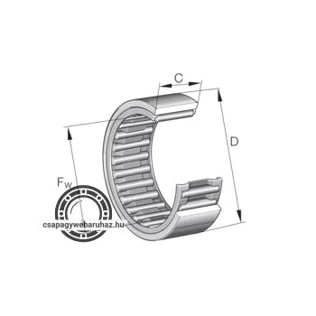 RNAO 10X17X10-TV-XL INA tűgörgős csapágy