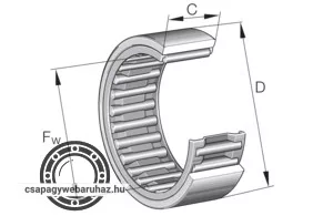 RNAO 16X28X12 INA tűgörgős csapágy