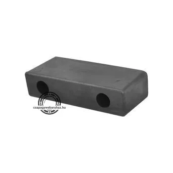   Rámpaütköző 125X43X50 két furattal , furat kiosztás:60mm , 72 Shore A SBR