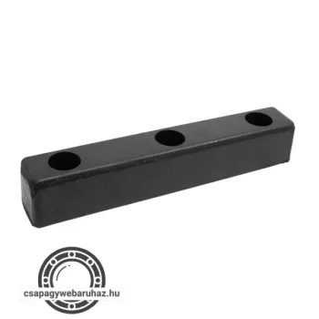   Rámpaütköző 400X52X60 három furattal , furat kiosztás:165mm , 72 Shore A SBR